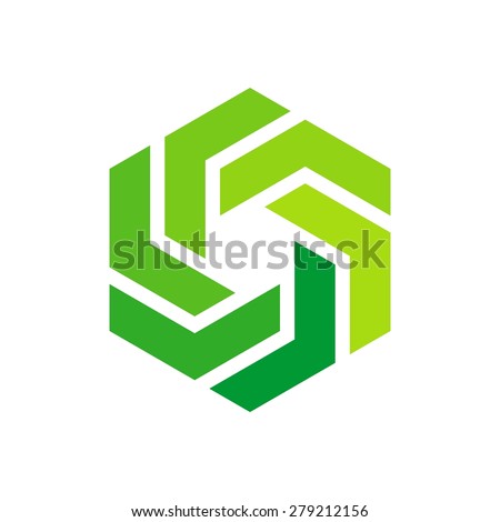 icon logo template - Hexagon element - hexagram symbol.