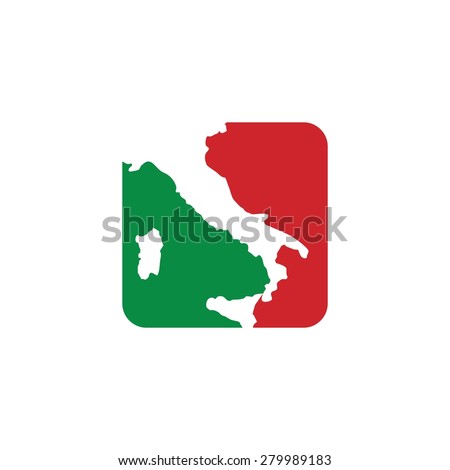 italy map - italian logo template - italia icon