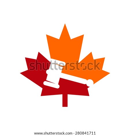 canada law. justice court logo icon template. vector
