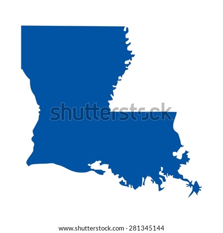 Louisiana USA State map. Fleur de lis symbol. logo template icon vector