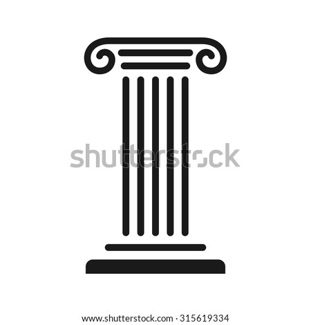 pillar logo. pillar symbol. law icon.