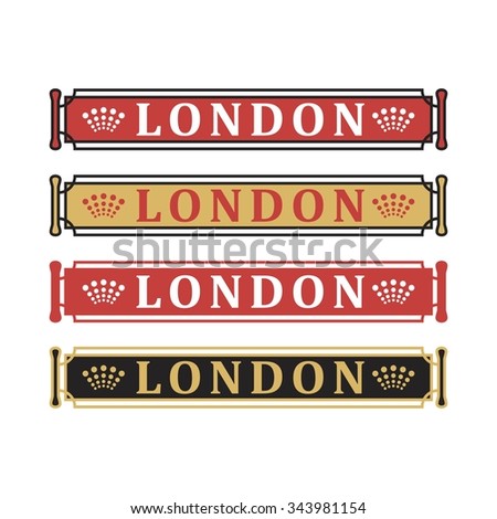 frame template of london. logo vector.