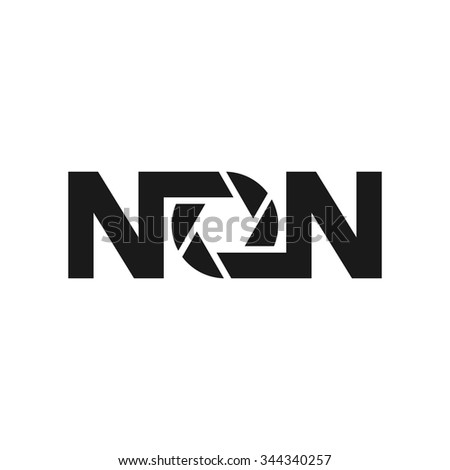 o and n logo vector for photography studio.