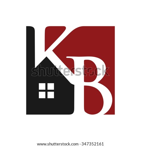 k and b logo vector. home logo vector.