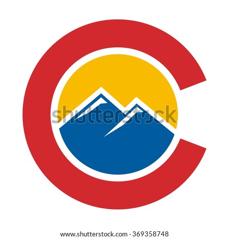colorado hill logo vector.