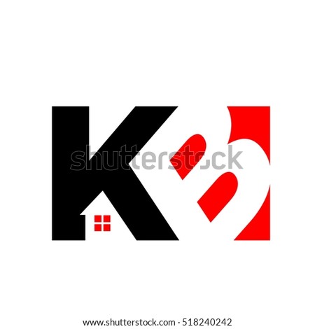 letter K and B logo vector