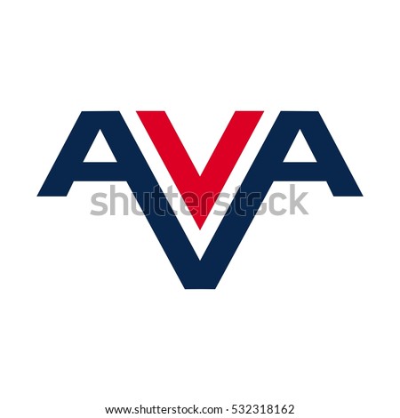 letter A V A logo vector