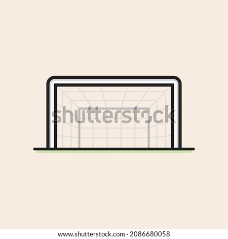 Vector Soccer - Football Goal. Ready to use in multiple projects like websites, apps, shops, videos, games, sport equipment, marketing among others.