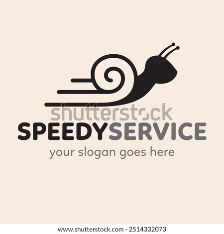 Clean and clever logo design of the fastest snail in the world. Logo ready to turn slow things into fast in a creative way. Are your products or services ready to be the fast?