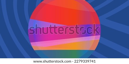 Abstract background with flowing curves texture and circular shape.