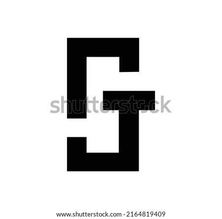 CJ, GJ abstract initial letter logo