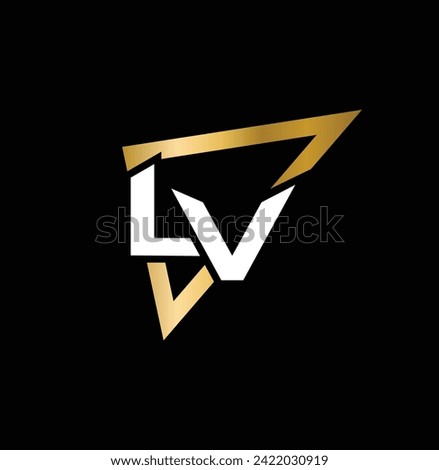 LV letter logo design vector template, letter LV, VL with triangle