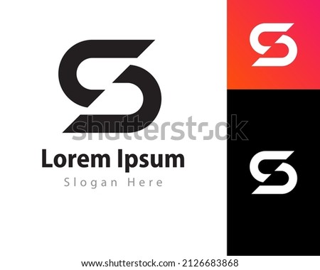 Simple letter S logo design, eps10 isolated