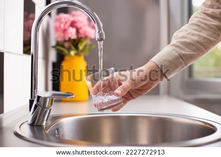 Similar – Foto Bild Mann füllt Glas mit Wein im Tal