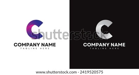 Modern Corporate C Letter Abstract Logo Design Template