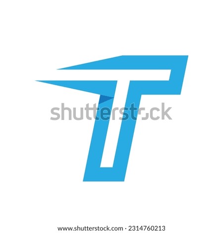 Initial letter T logo Design Vector