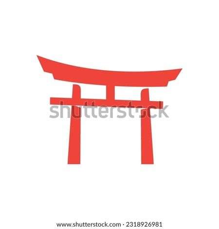 Torii gate logo design. Japanese traditional gate logo design inspiration