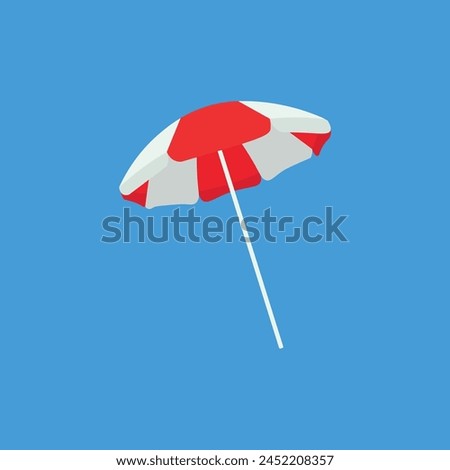 red and white beach umbrella