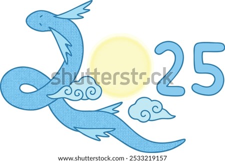 2025 year of the blue snake logo design 4