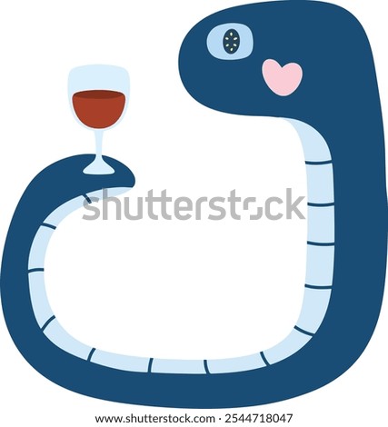 2025 new year of the blue snake logo design