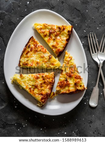 Similar – Image, Stock Photo Baking Potatoes And Leek Soup