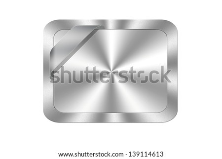 Aluminum frame illustration  signal on white background.