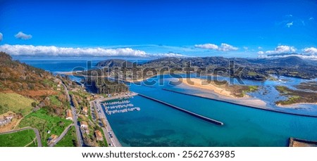 Similar – Image, Stock Photo Aerial view of Ria Formosa Natural Park in Olhao, Algarve, Portugal