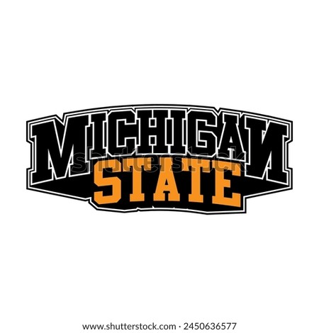 michigan state text design for t shirt or your brand