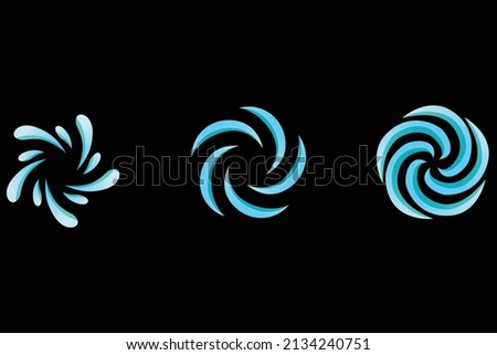 Abstract whirlpool logo design and symbol art