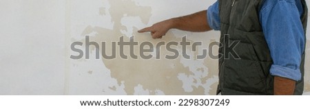 Similar – Image, Stock Photo Moisture in the masonry or a secret message?