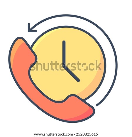 Telephone icon. Customer service, Support, Help desk, Telephone, Customer support, call, Call center, Customer care, Time call. Vector icon illustration