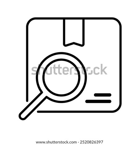 Package Tracking icon. Order tracking, Tracking, Search, Parcel, Delivery, order, Shipment, Track, Logistics. Vector icon illustration