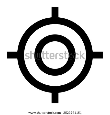 Aim icon. aim, target, navigation, my location, gps, crosshair. Vector icon illustration