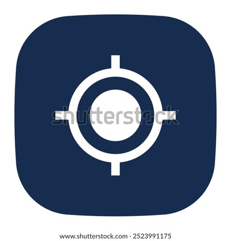 Aim icon. aim, target, navigation, my location, gps, crosshair. Vector icon illustration