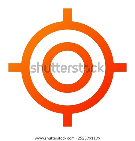 Aim icon. aim, target, navigation, my location, gps, crosshair. Vector icon illustration