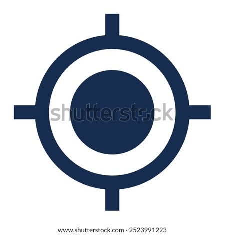 Aim icon. aim, target, navigation, my location, gps, crosshair. Vector icon illustration