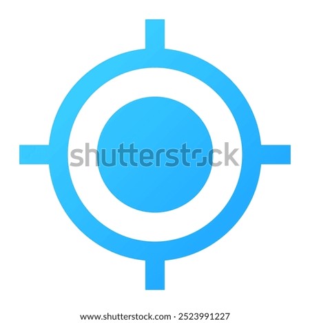 Aim icon. aim, target, navigation, my location, gps, crosshair. Vector icon illustration