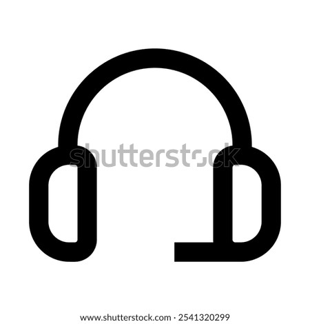 Headphones icon. headphones, music, audio, listen, sound, headset, earphones, device, speaker, electronic. Vector icon illustration