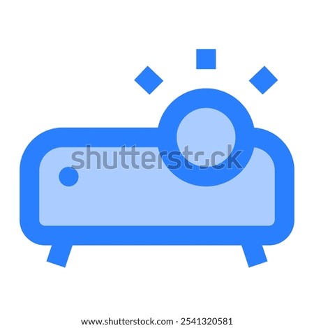 Projector icon. projector, cinema, screen, video, presentation, light, film, office, meeting, display. Vector icon illustration