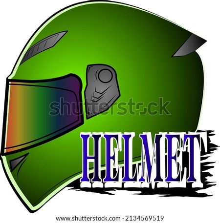 a helmet that is green