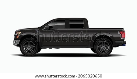 black truck art design vector
