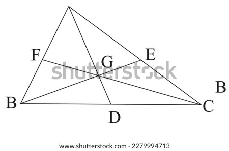 The symmetry of the result shows that the same is the position vector of the points G and G which divide the medians BE and CF in the ratio 2:1