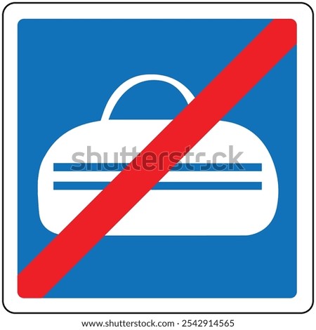 Don't leave you bags here, This space is not for bags