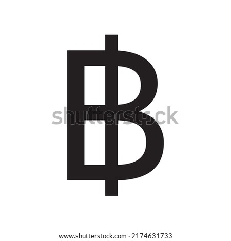 Thailand Baht sign simple icon on white background. Vector illustration. Money cash Vector illustration, EPS10.Currency symbol vector.