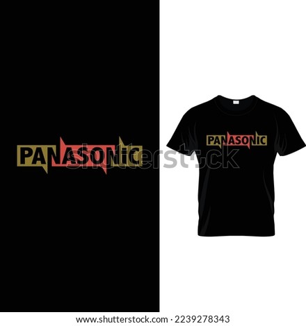 Panasonic typography logo t-shirt design.