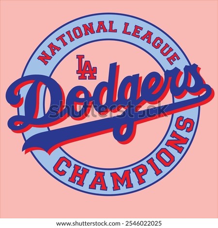 DODGERS BASEBALL TEAM LETTERING FOR WOMEN
