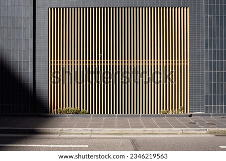 Similar – Image, Stock Photo Frontal view of a city street with cars parked on both sides