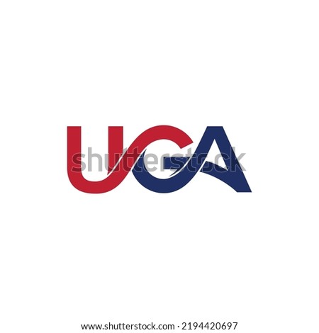 UGA letter mark abstract logo design