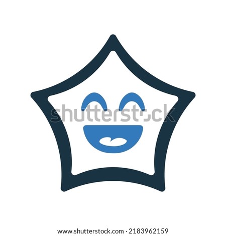 Face, laugh, beam icon. Simple editable vector design isolated on a white background.