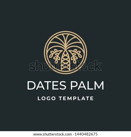 Luxury Dates Palm Logo Template